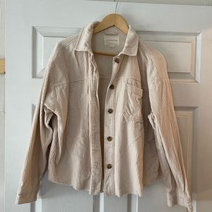 Crop Corduroy shacket